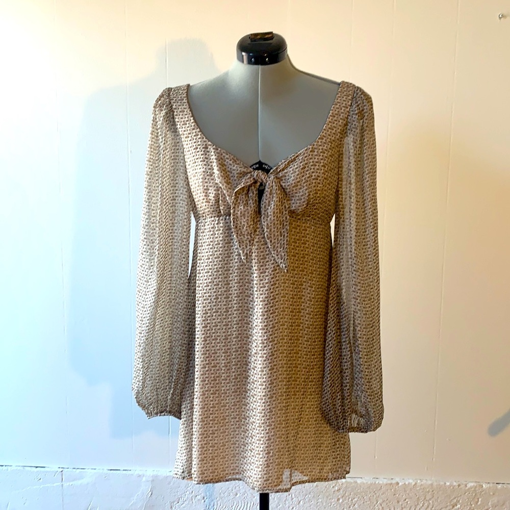 Stone Cold Fox Silk Bardot Dress - Rare Print